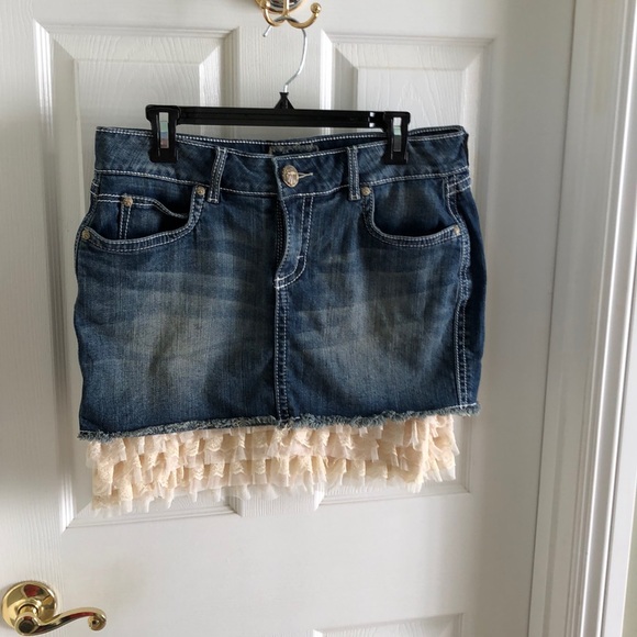 cowgirl jean skirt